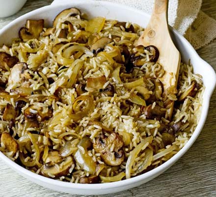 photo of Mushroom & brown basmati pilaf